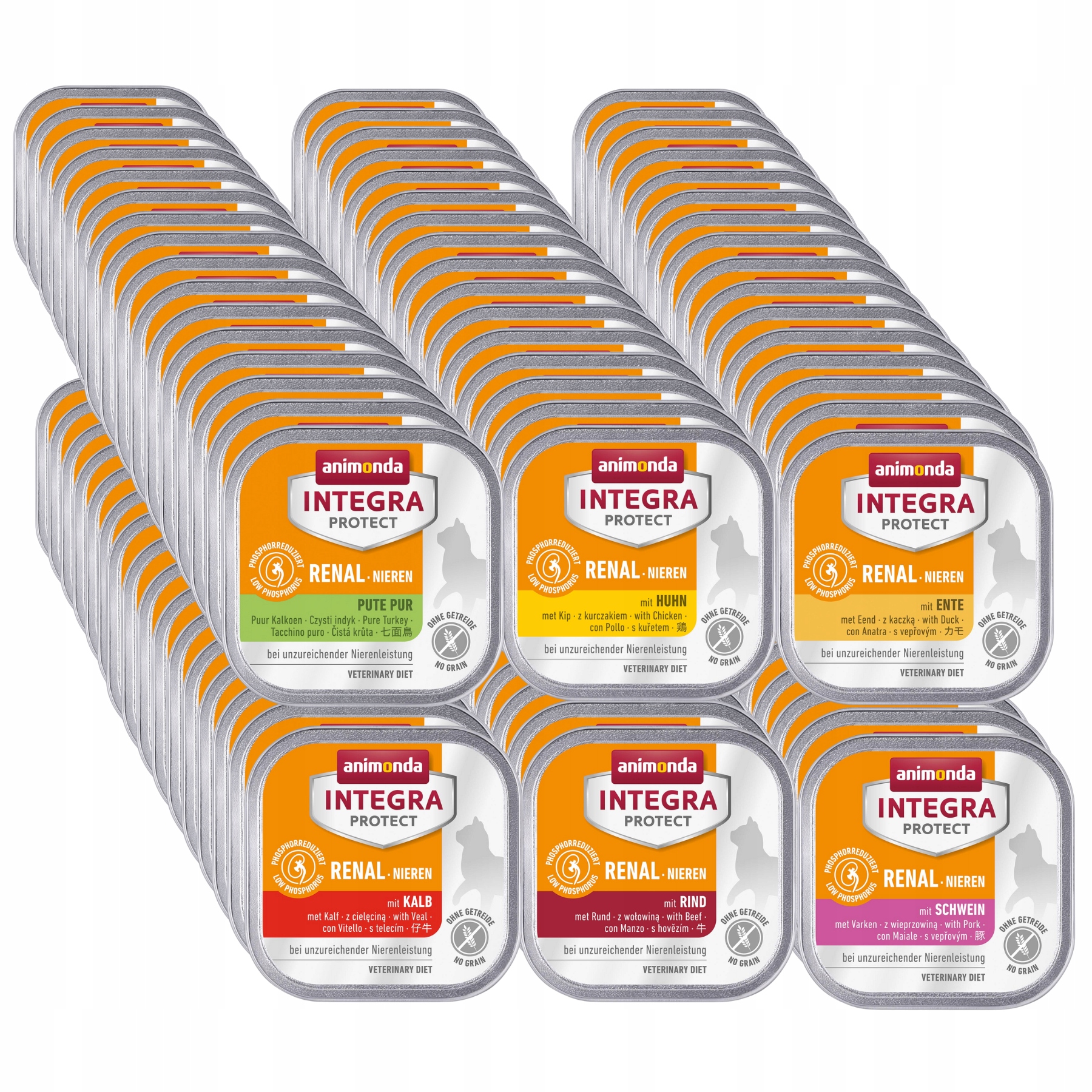 Levně Animonda Integra Renal (Nieren) 96x100 g mix chutí (selhání ledvin)