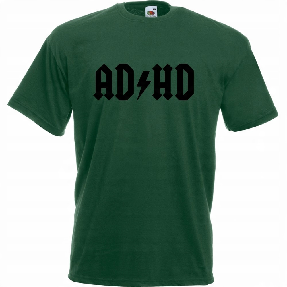 

Koszulka z nadrukiem zabawna Adhd na prezent XL