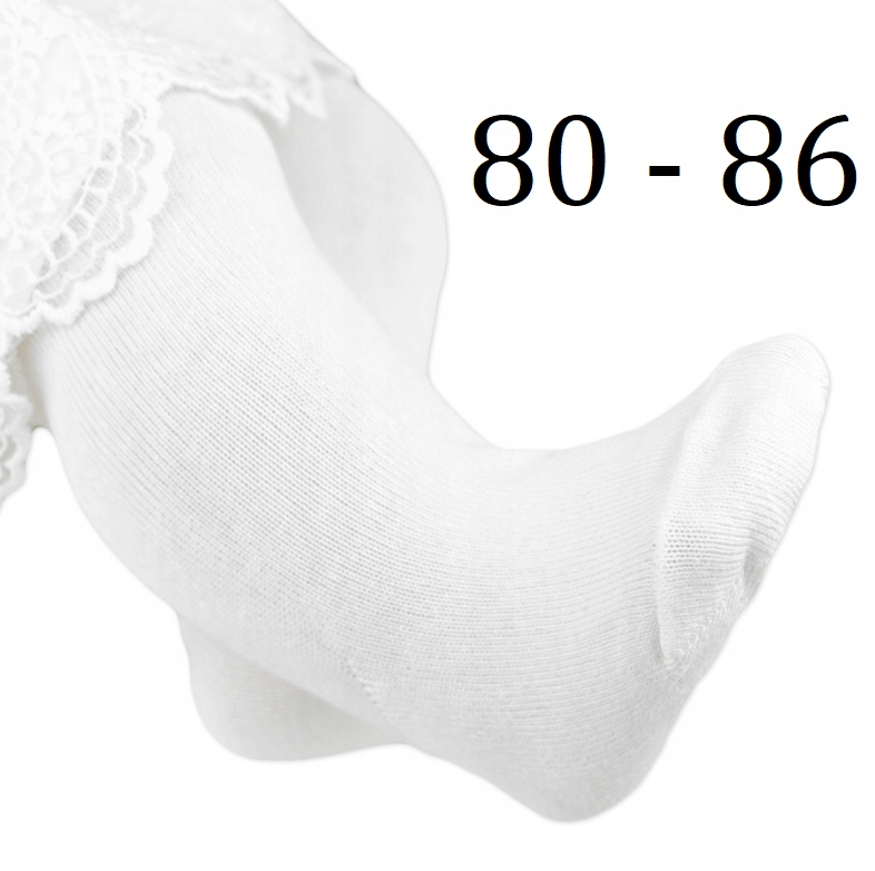 

Białe Bawełna rajstopy do chrztu gładkie 80 86