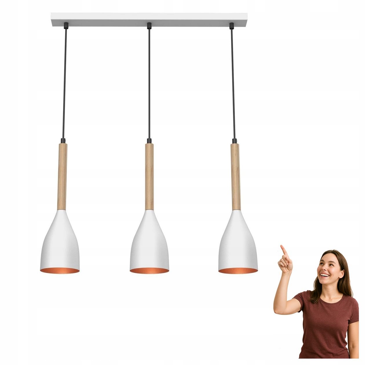 Trojitá závesná lampa na lište Muza 9108 Luminex