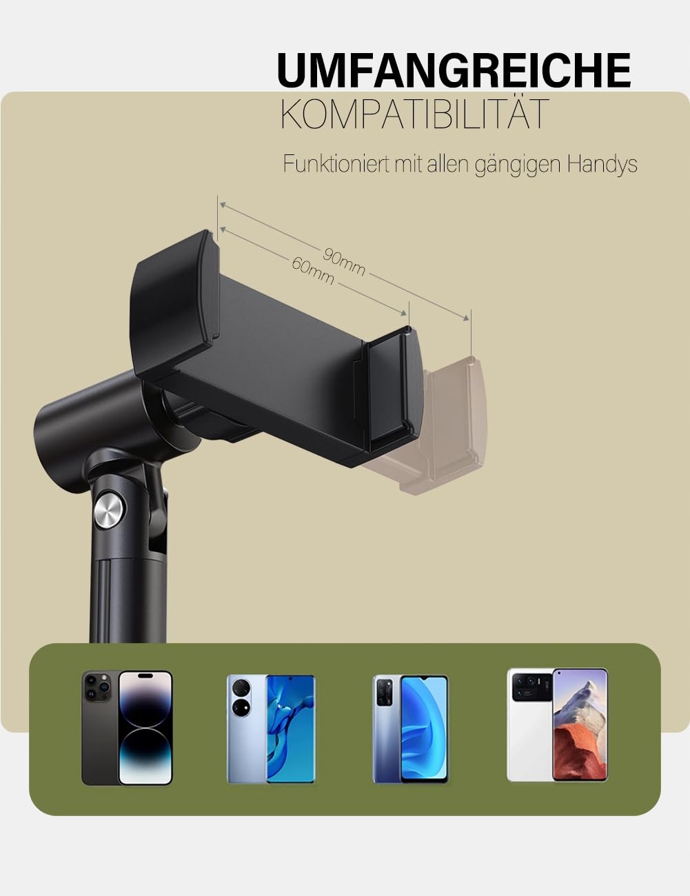 PUJUDODA Uchwyt Na Telefon Regulowany Aluminiowy Stojak Na Biurko — miniatura 7