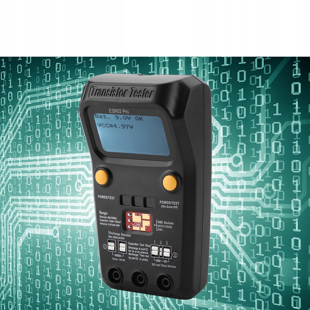 BSIDE ESR02 MIER PRO CYFROWY TRANZYSTORÓW TESTER Typ ręczny