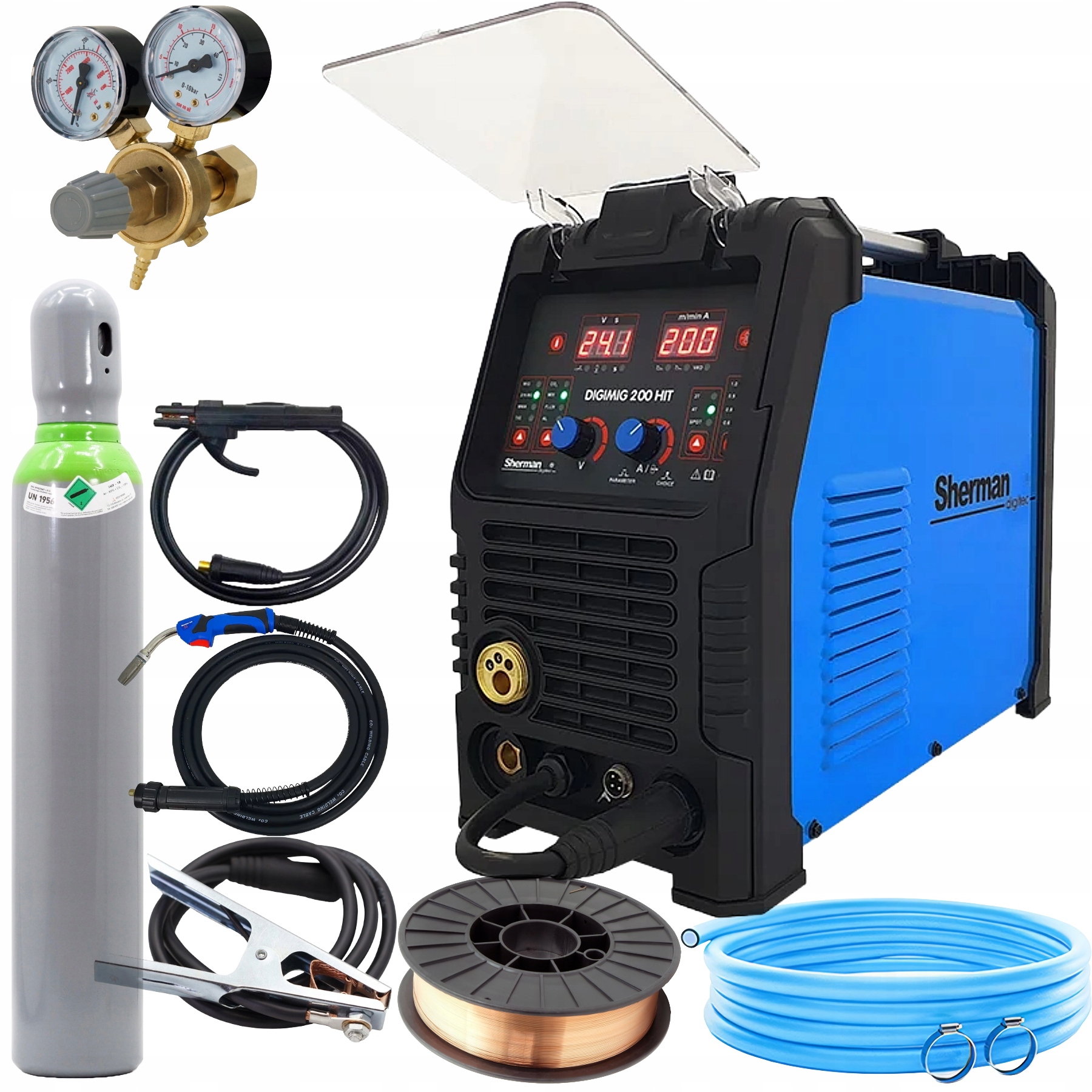 Digimig Mig 200 Sherman Zestaw spawalniczy gotowy komplet do spawania