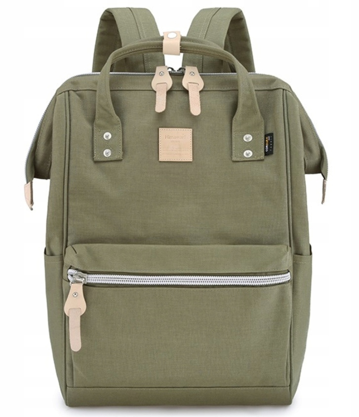 Dámský školní batoh Himawari HM1882 pro notebook 15,6 Cordura šedozelený