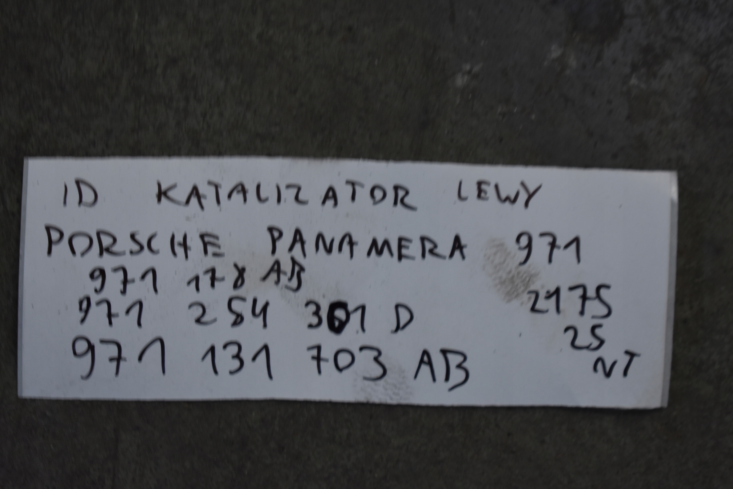 IDEALNY catalyst left PORSCHE PANAMERA 971 1