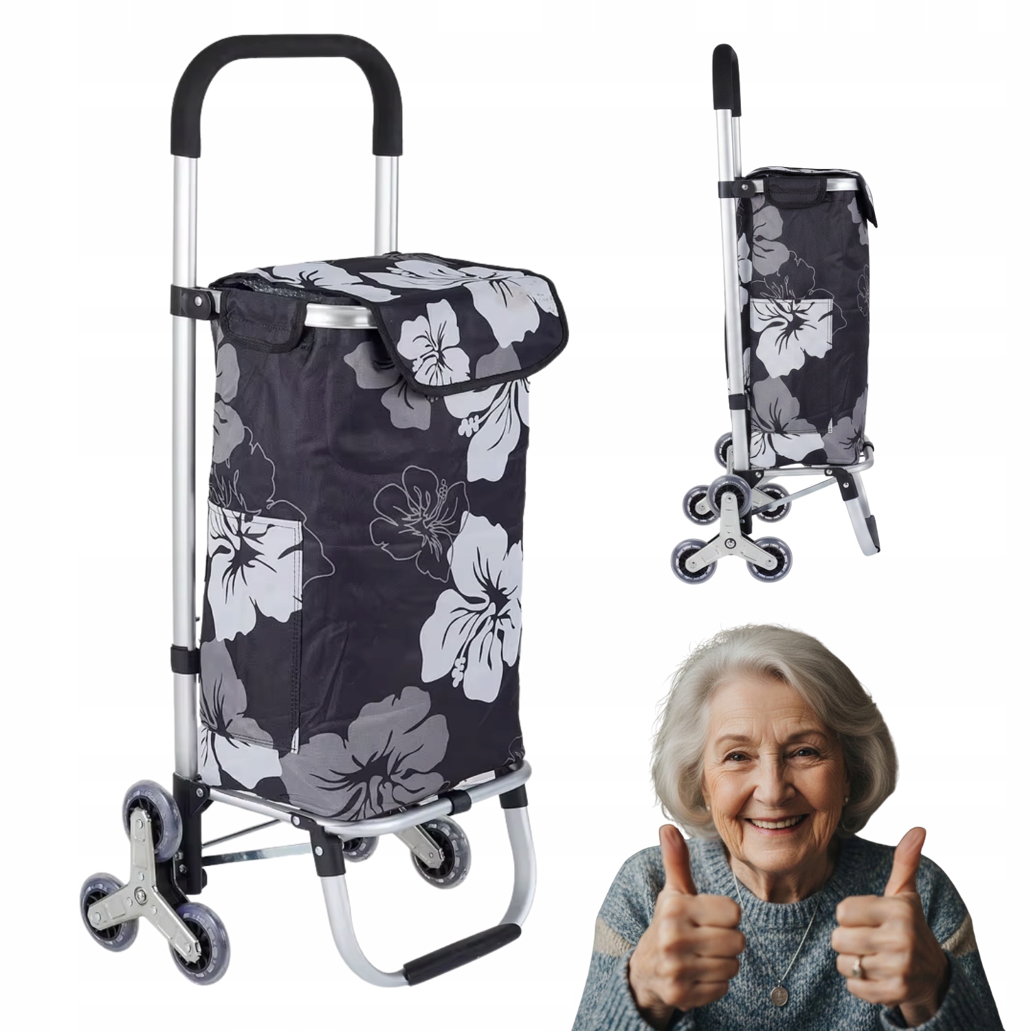 Milan Havajská Nákupní Taška Na Kolečkách, 3 Kolečka Na Schody, 40 L