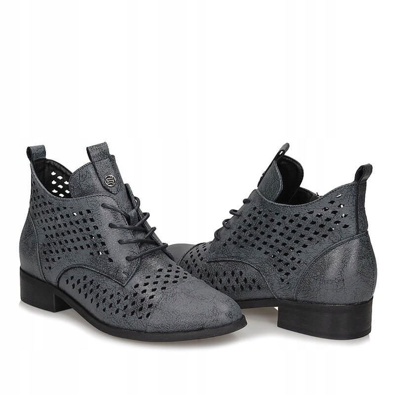 Ażurowe wiosenne Botki Potocki 24-12091 NV Rozmiar 37