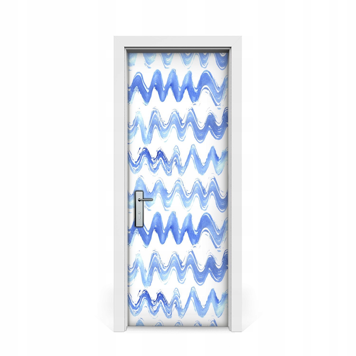 

Naklejka na drzwi okleina Fale akwarele 75x205