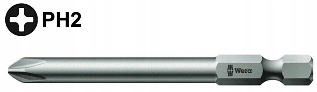 Bit PH2 x 89 mm 1/4" dlouhý Phillips 851/4 Z 059775 Wera