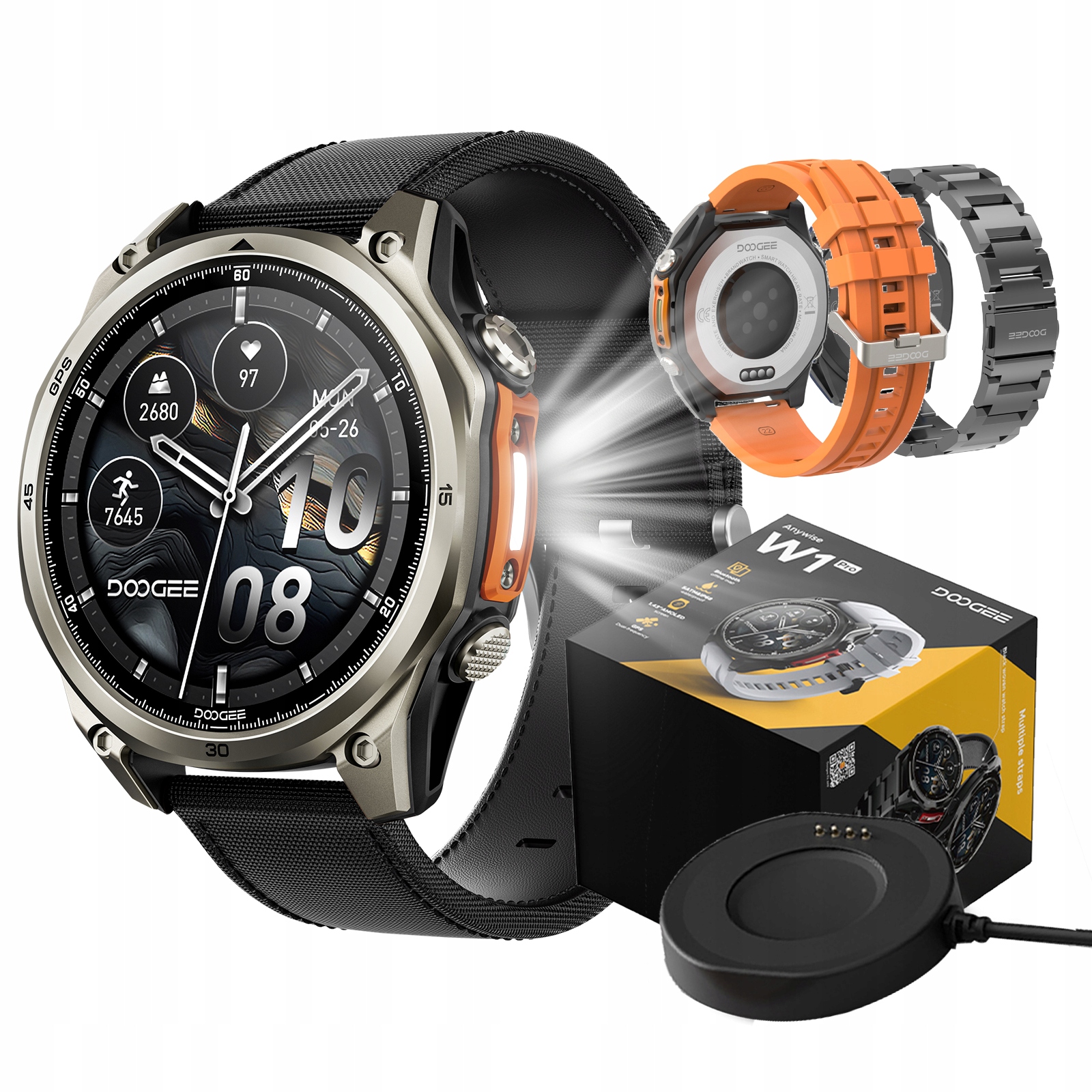 Inteligentné hodinky Pánske Gps Amoled Rozhovory Menu Pl Mapy Offline Hodinky IP68 sport