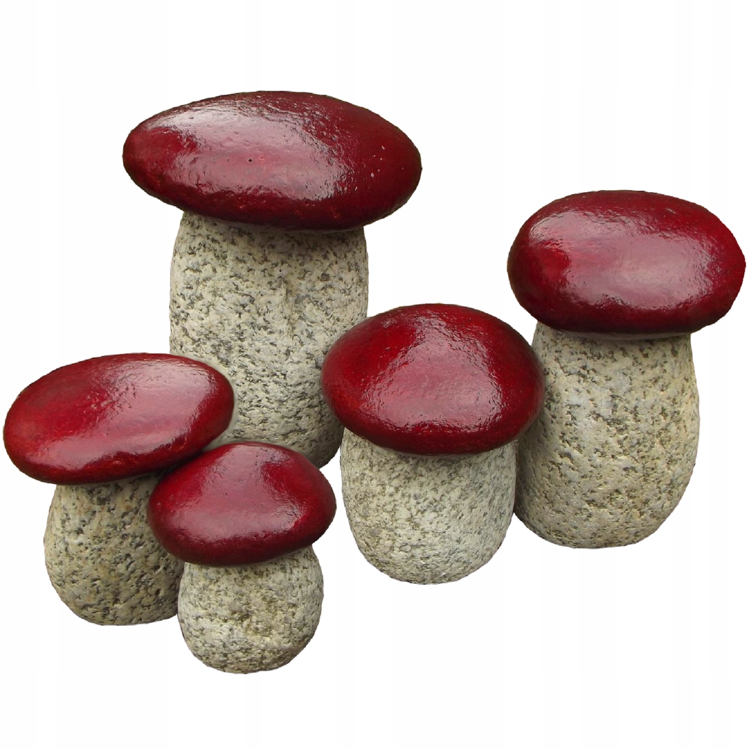 

kamienie do ogrodu ozdobne grzyby zestaw 5 sztuk