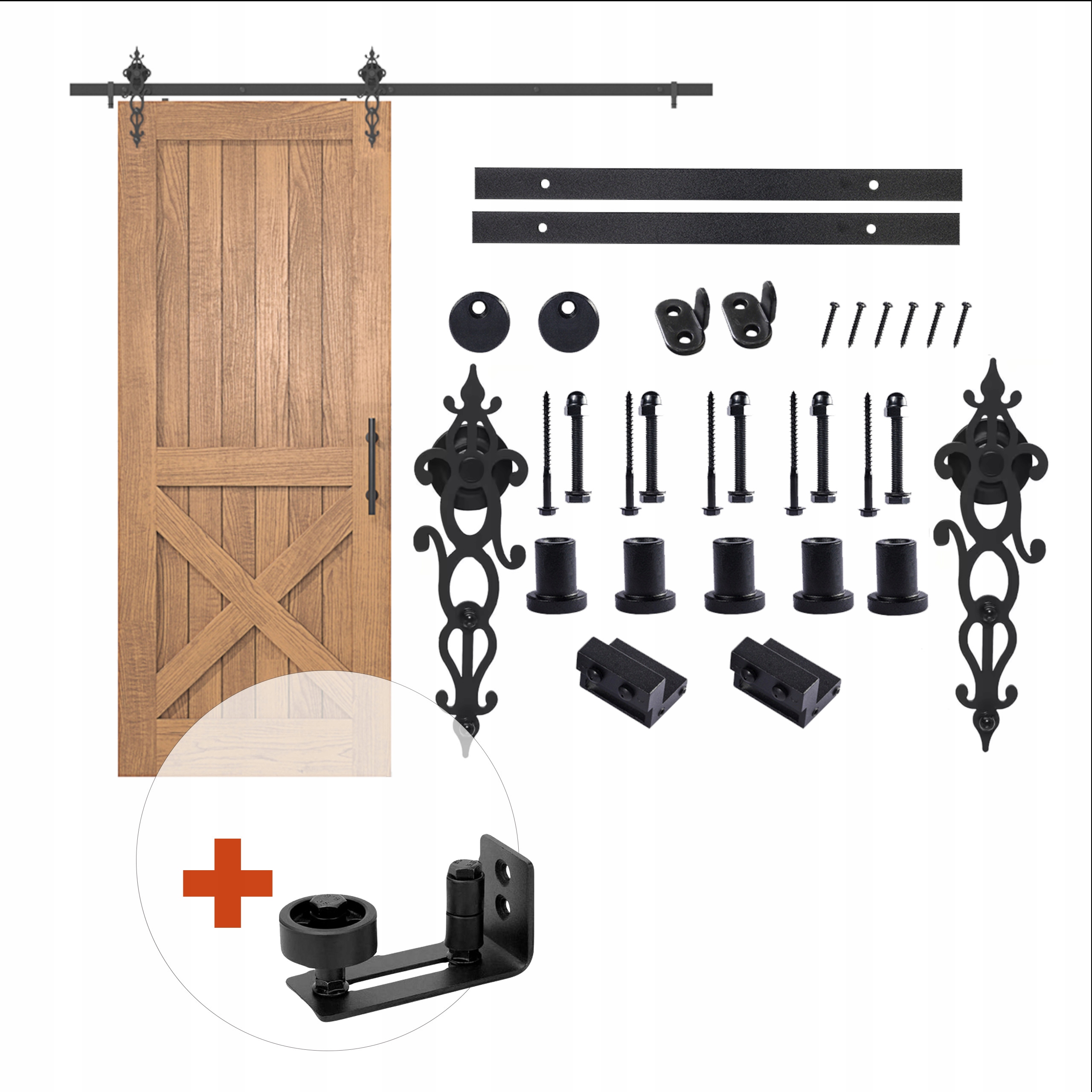 Sada pro posuvné dveře s spodním vedením Roll 2 m, vzor „klasik“