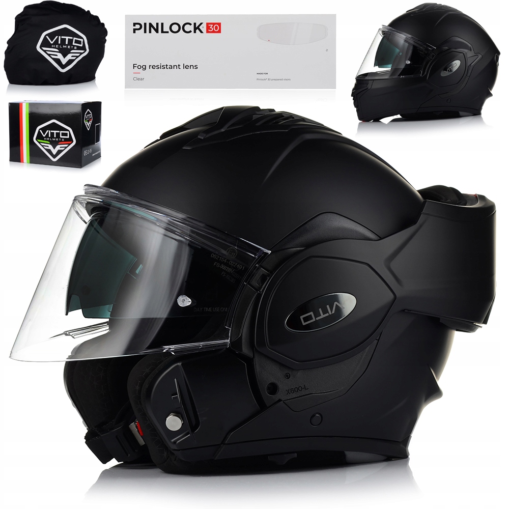 Motocyklová Přilba Čelistní Přilba| Vito Reverse Otočná Čelist Pinlock