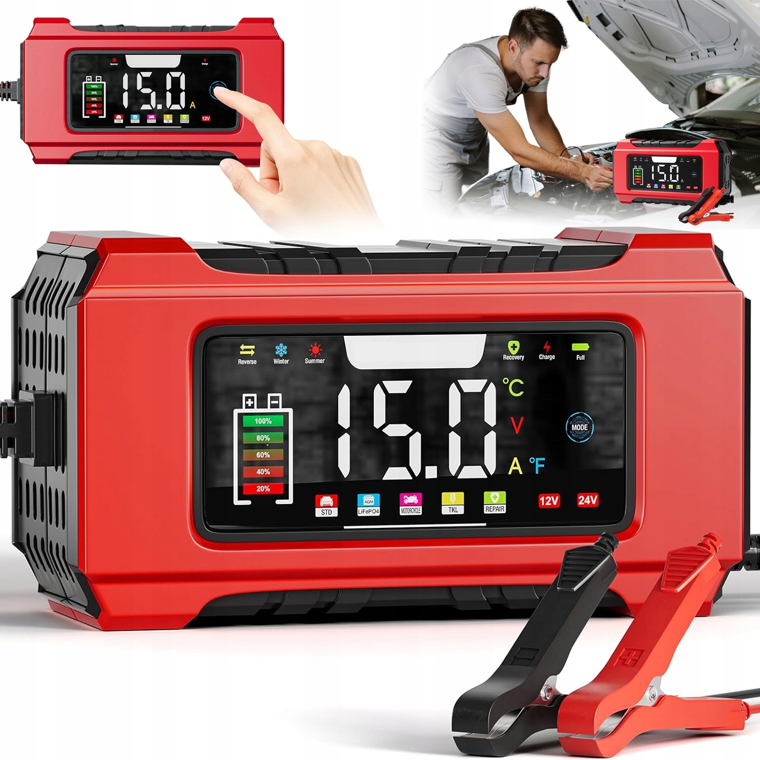automatická nabíječka akumulátorů Ltc 12V 15A Funkce Opravy Automatu