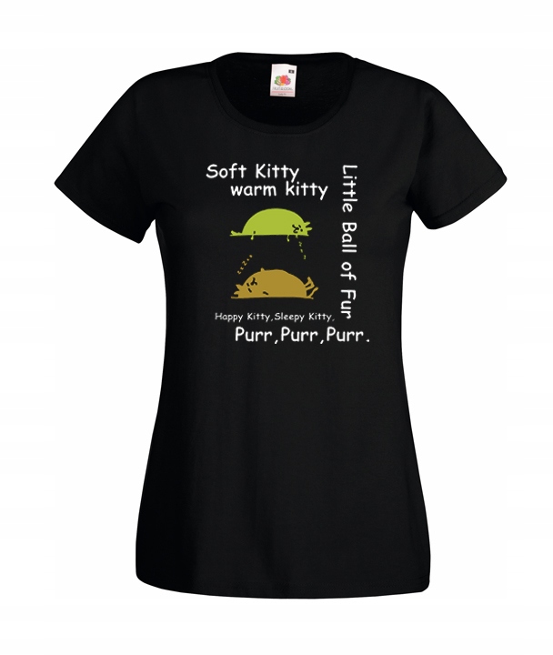 

XL Koszulka Damska Koty Soft Kitty Śmieszne Wzory