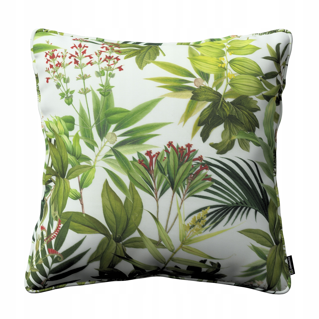 Dekoria Povlak na polštář Gabi zeleno-červená rostlina