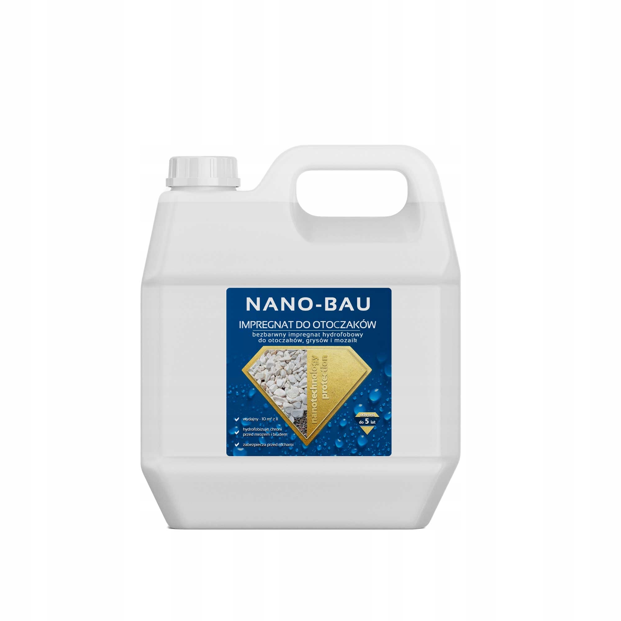 Nano-Bau impregnat do otoczaków, grysów. kamiennych dywanów 14m2 z 2 Litrów