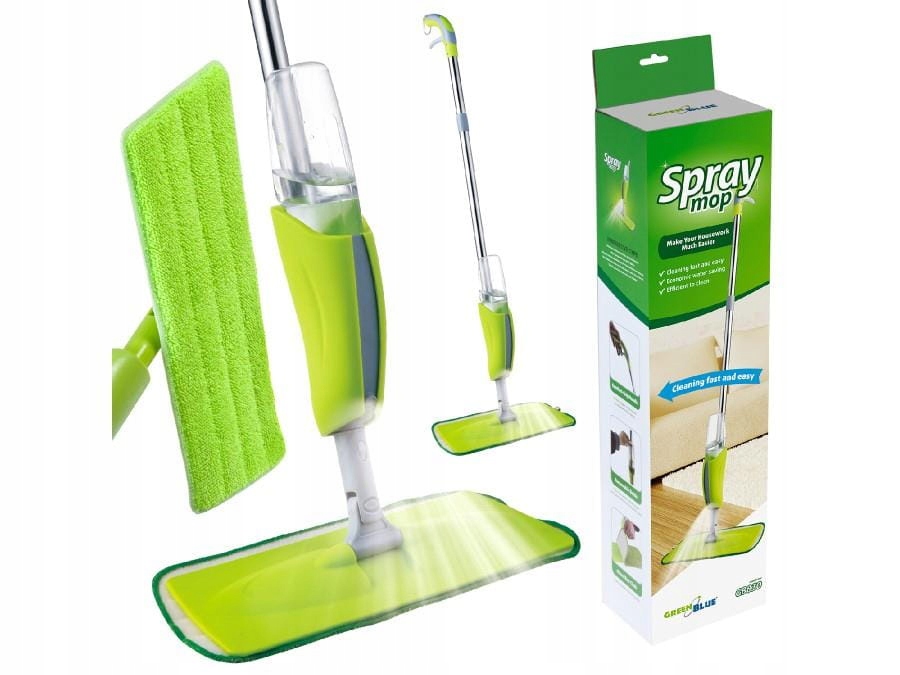Levně Mop s rozprašovačem GreenBlue, obsahuje 2 zesílené microvláknové náplně,