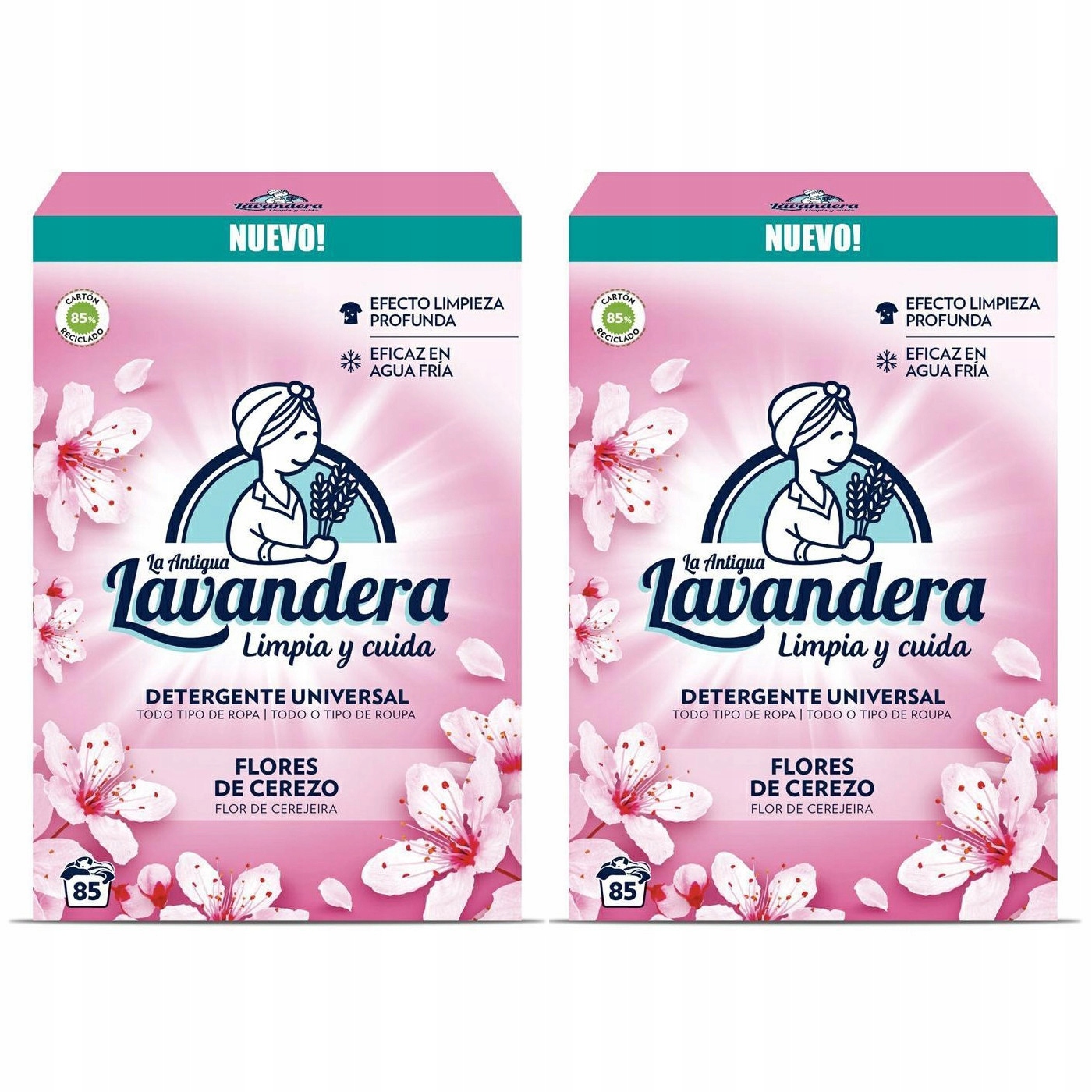 Levně 2x Prací prášek Lavandera Flores de Cerezo Višňový Květ 4,675 kg