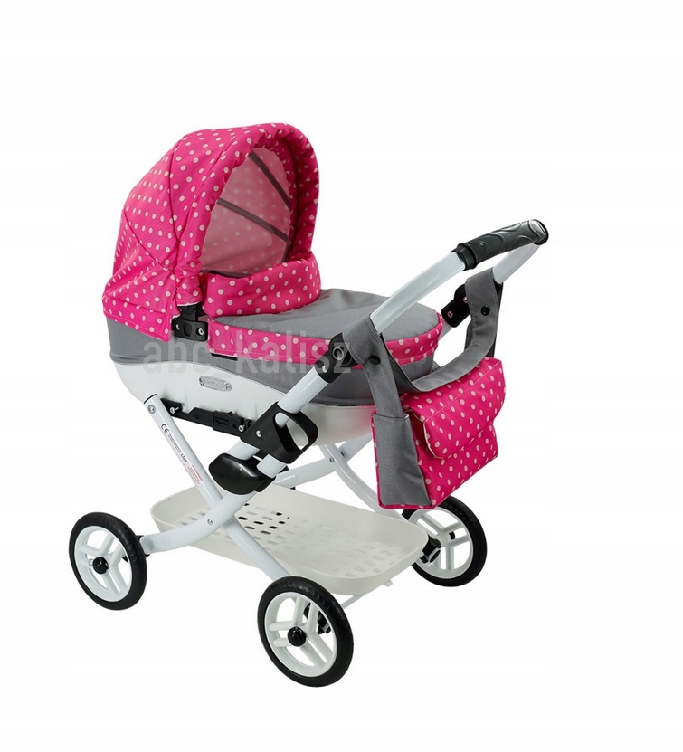 WÓZEK LALKOWY ADBOR - LILY DLA LALEK K08 róż szary EAN (GTIN) 9906213506166