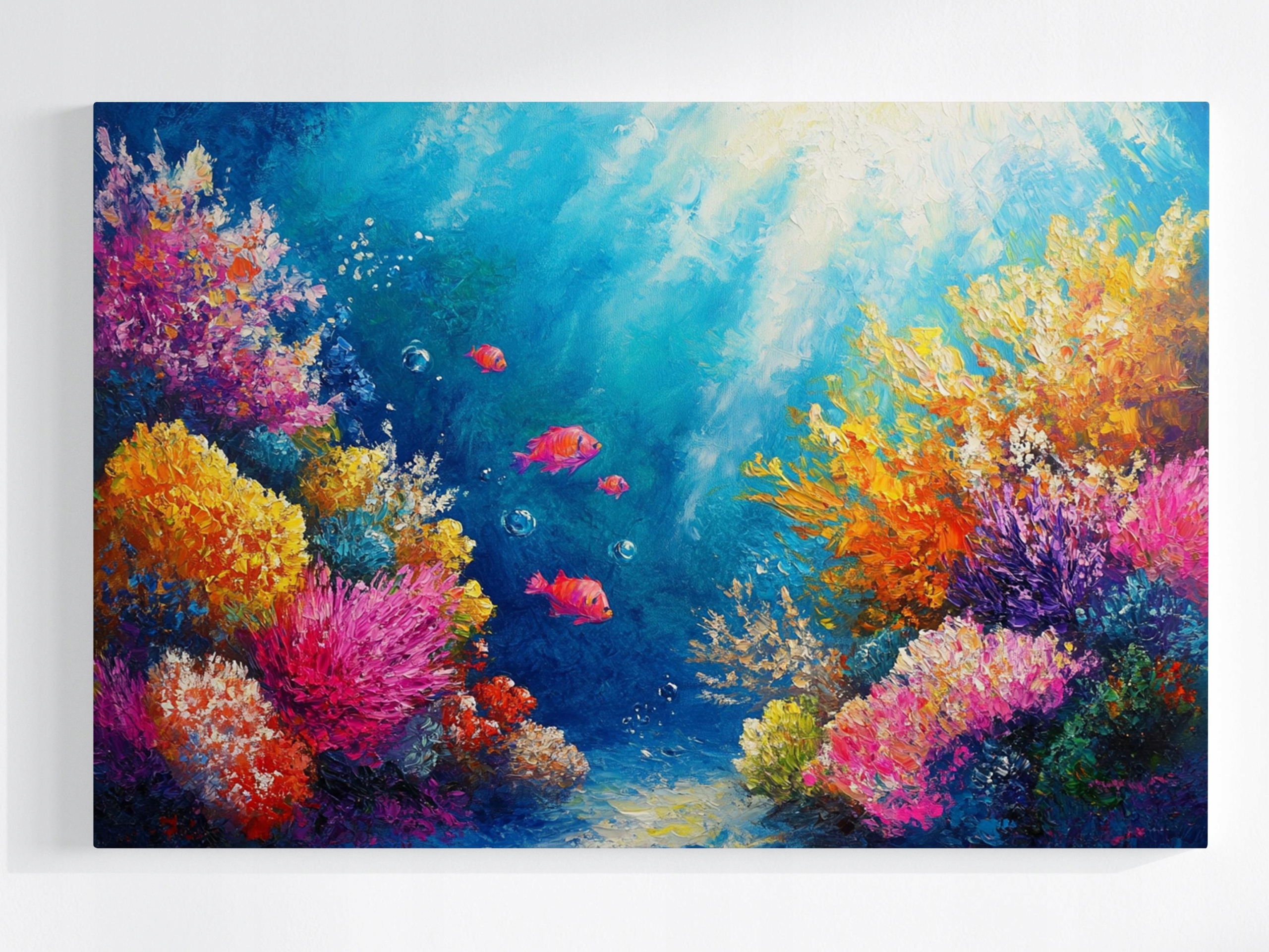 Obraz Na Plátně Canvas Podvodní Svět Voda Korálový Útes Ryby Pohled 120x80