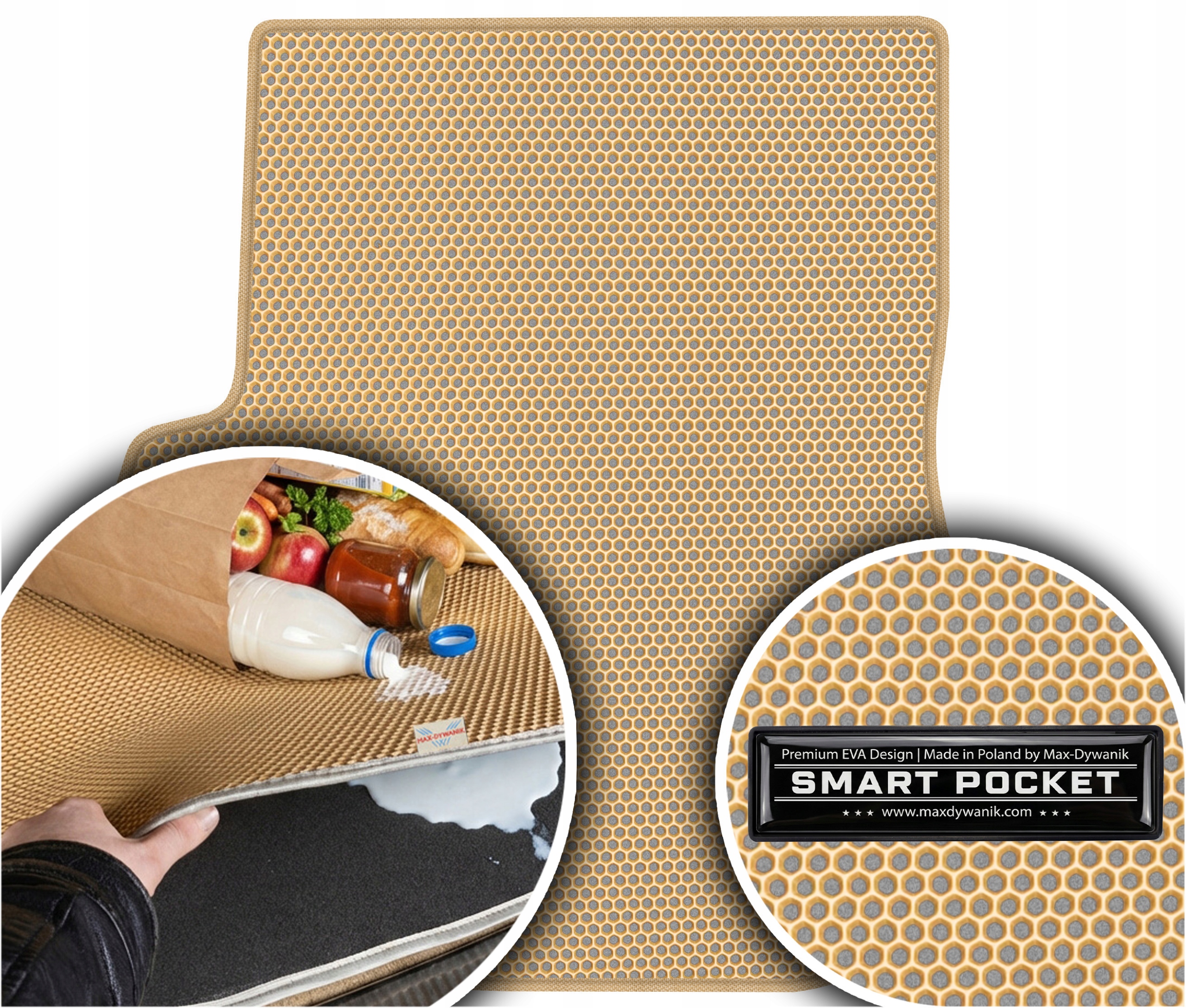 Jaguar Xf I Sedan 2008-2012 Vložka do kufru Eva Smart Pocket Béžová