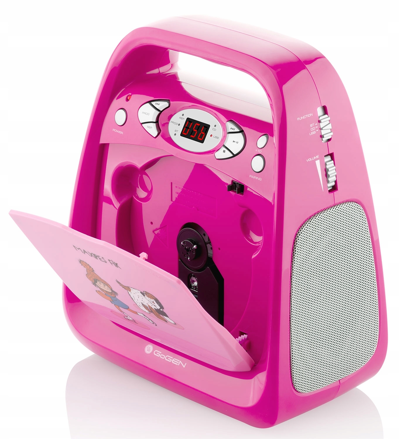 BOOMBOX DLA DZIECI CD MP3 USB FUNKCJA KARAOKE MIKROFON BLUETOOTH RÓŹ GOGEN Kolor inny