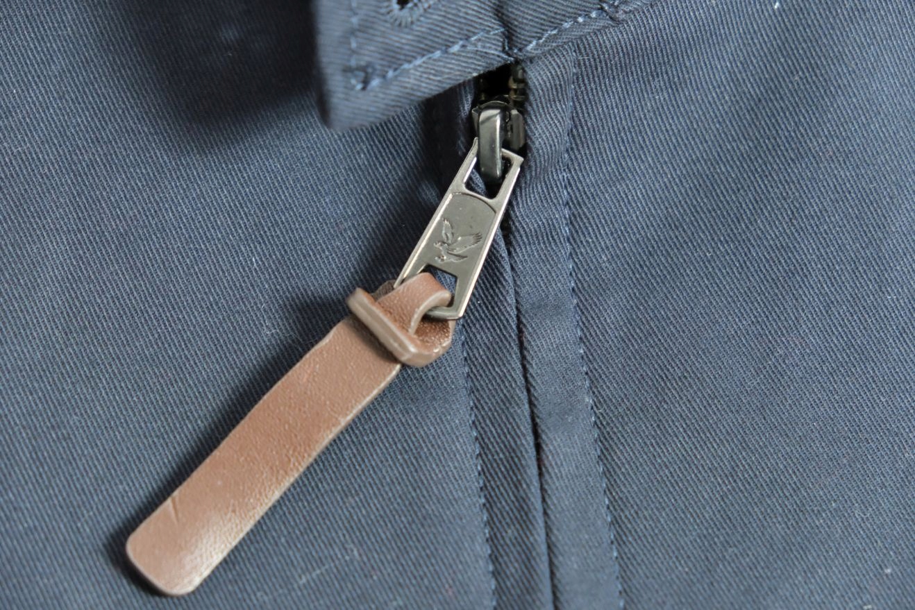 LYLE&SCOTT__GINGHAM HARRINGTON__NOWA KURTKA MĘSKA NAVY__S Kolekcja VINTAGE