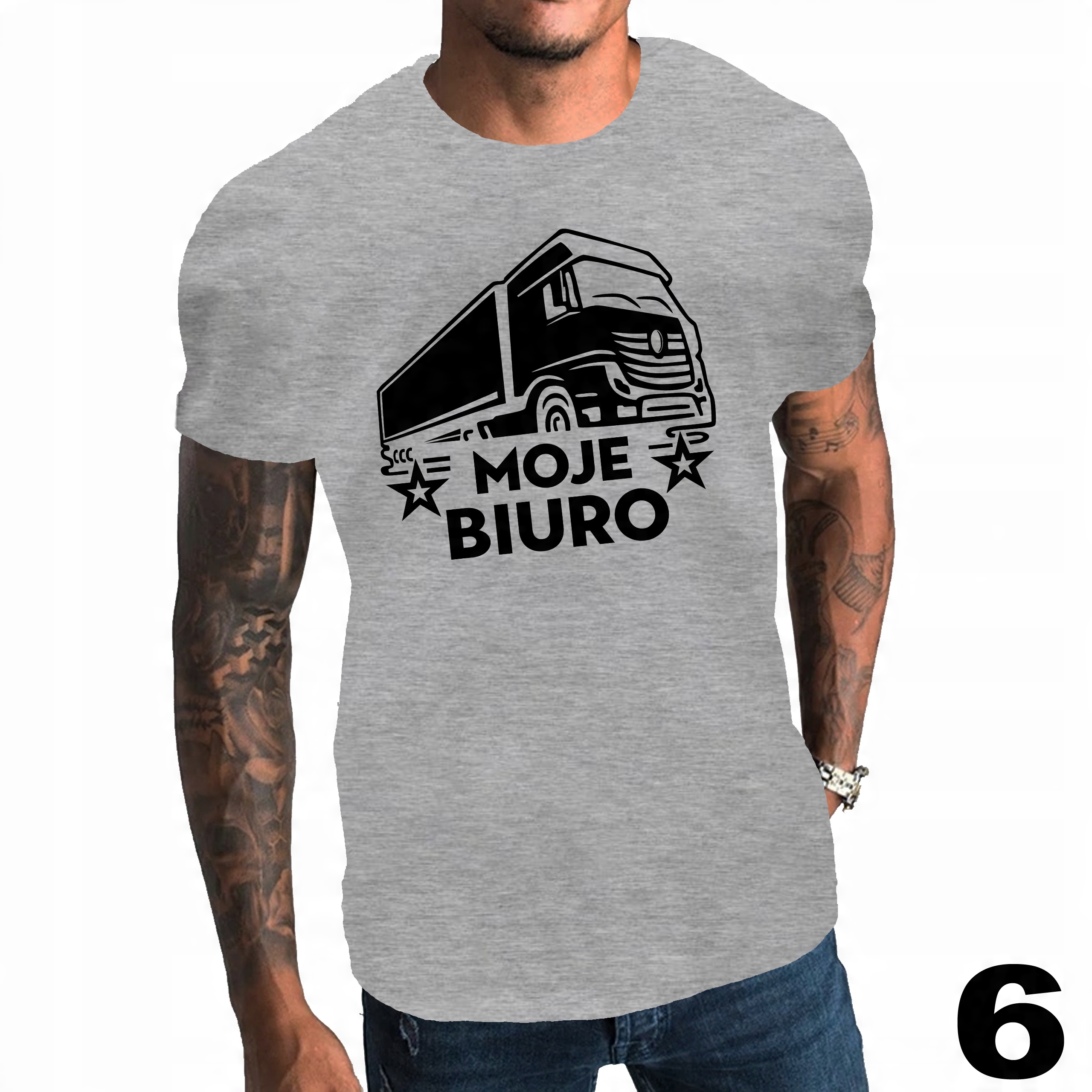 

T shirt z Humorem Biuro Ciężarówka Tir kolory 4XL