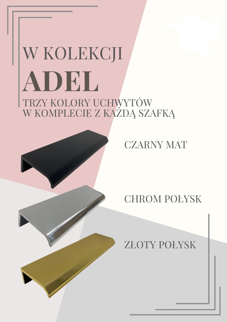 BIAŁA SZAFKA ŁAZIENKOWA Z UMYWALKĄ 80 CM +UCHWYTY Marka inna