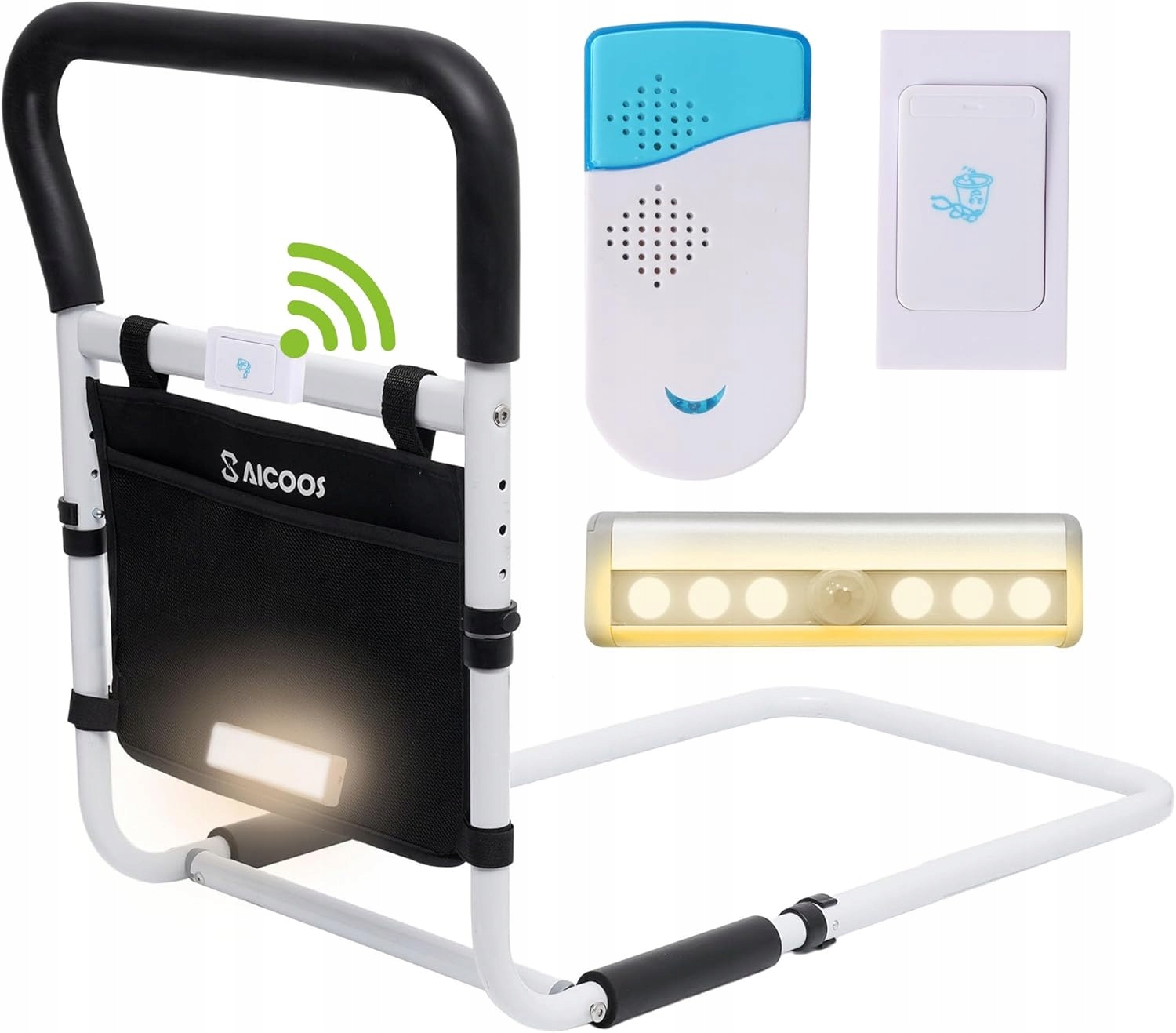 J111. Barierka zabezpieczająca łóżko dla seniorów uchwyt wspomagający