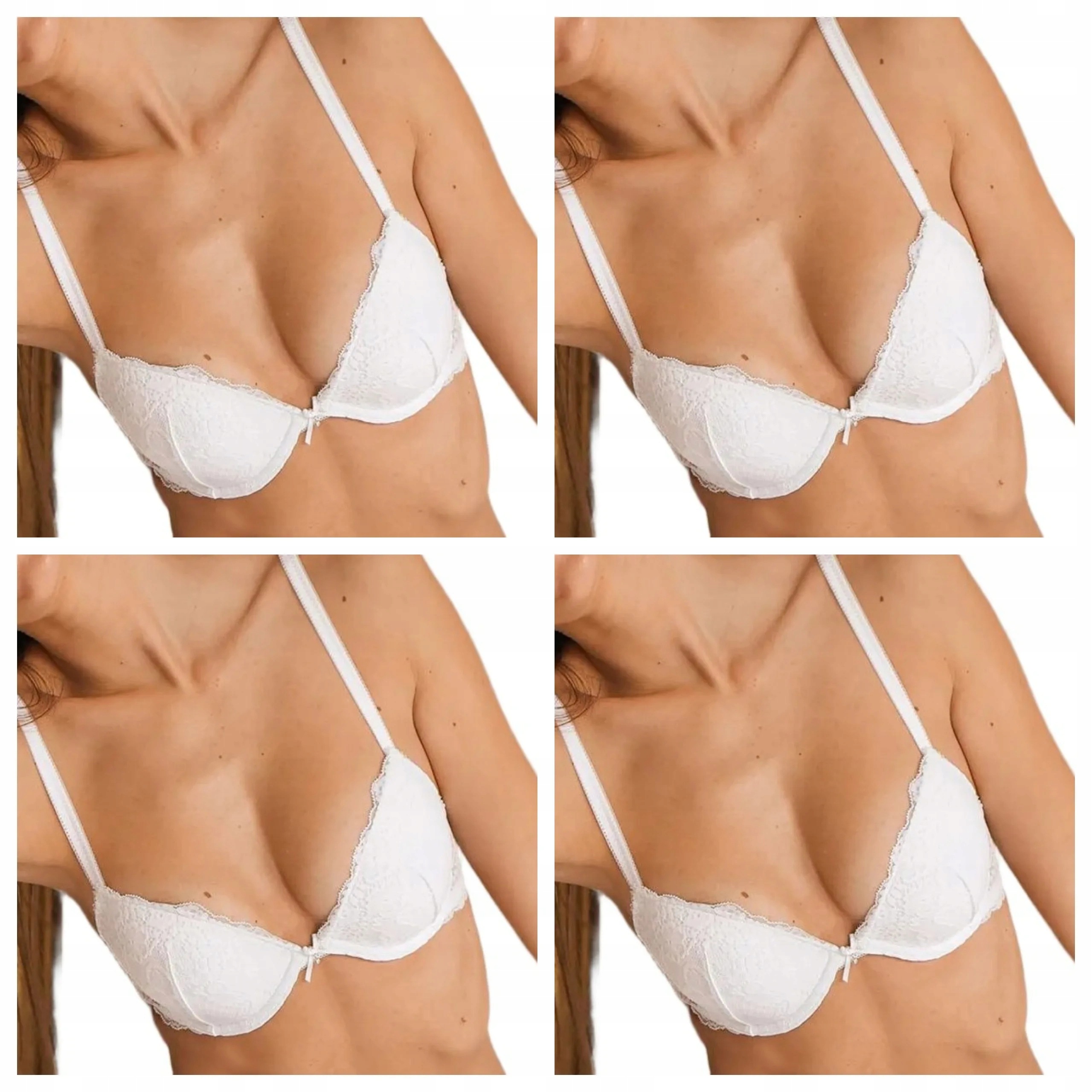 Sada 4 podprsenek Sielei Allure 2674 push-up krajková bílá 75B