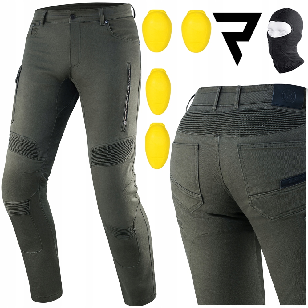 Motocyklové Nohavice Rebelhorn Vandal Olive Pánske Džínsy Darčeky