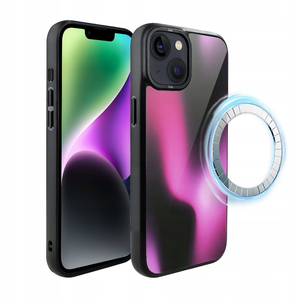 Matný Pouzdro Ibizu DropGuard pro iPhone 14 s MagSafe, purpurový Flow