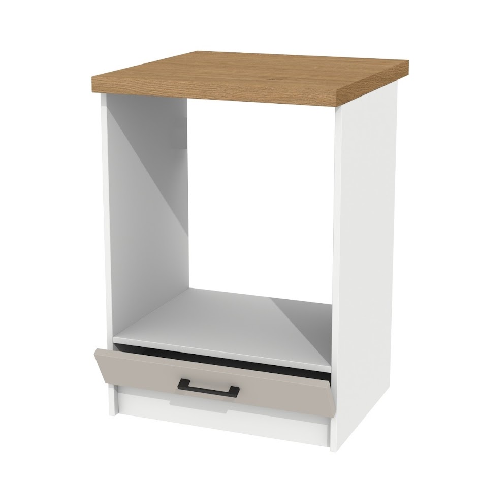 Spodná kuchynská skrinka 60 cm pod rúru Kašmír s doskou, dub kamenný