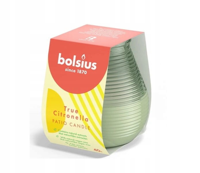 

Bolsius Świeca w szkle Patiolight 40h Zielony94/91