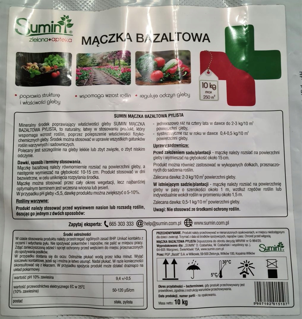 

Nawóz mączka bazaltowa Sumin proszek 10 kg 10 l