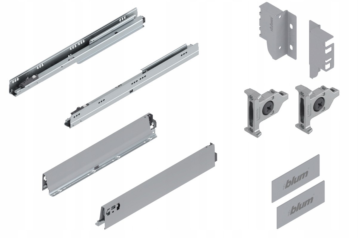 Blum Šuplík 450 Nízká zásuvka M Šedá 65 kg