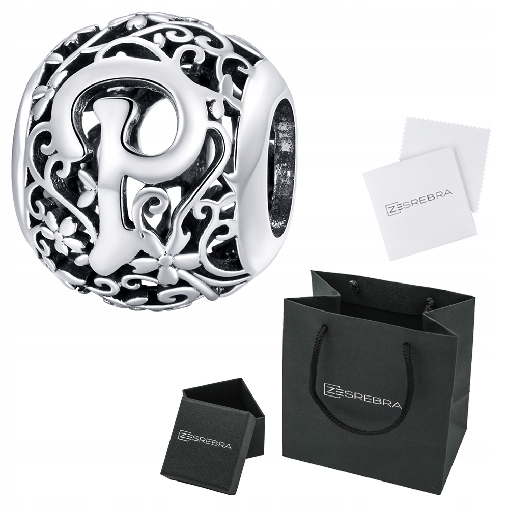 

Charms litera P do Pandora srebro 925 koralik