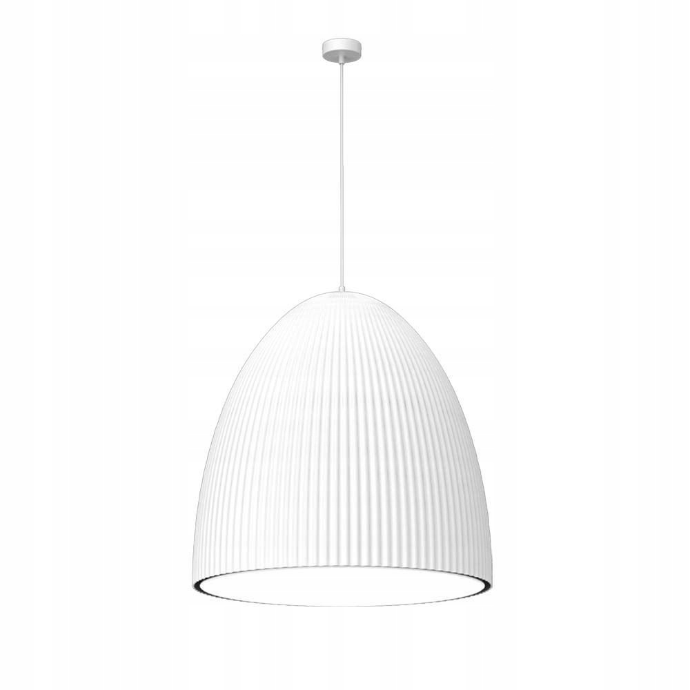 Biela vrúbkovaná závesná lampa Gandra 5028 Antigo