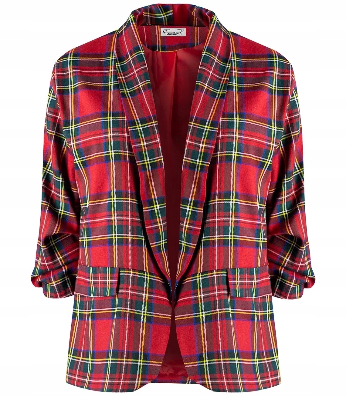 Žaket sako oblek volný kostkovaný Elegantní Elena 50/52