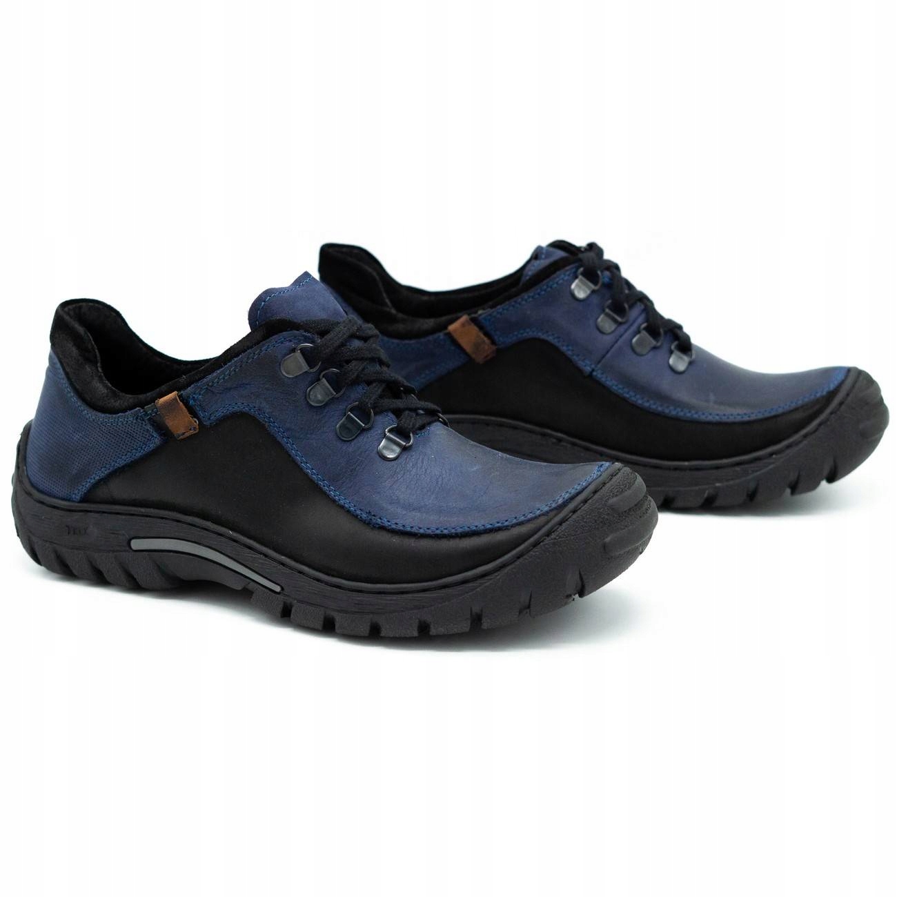 

Buty męskie trekkingowe skóra 917K granatowe 44