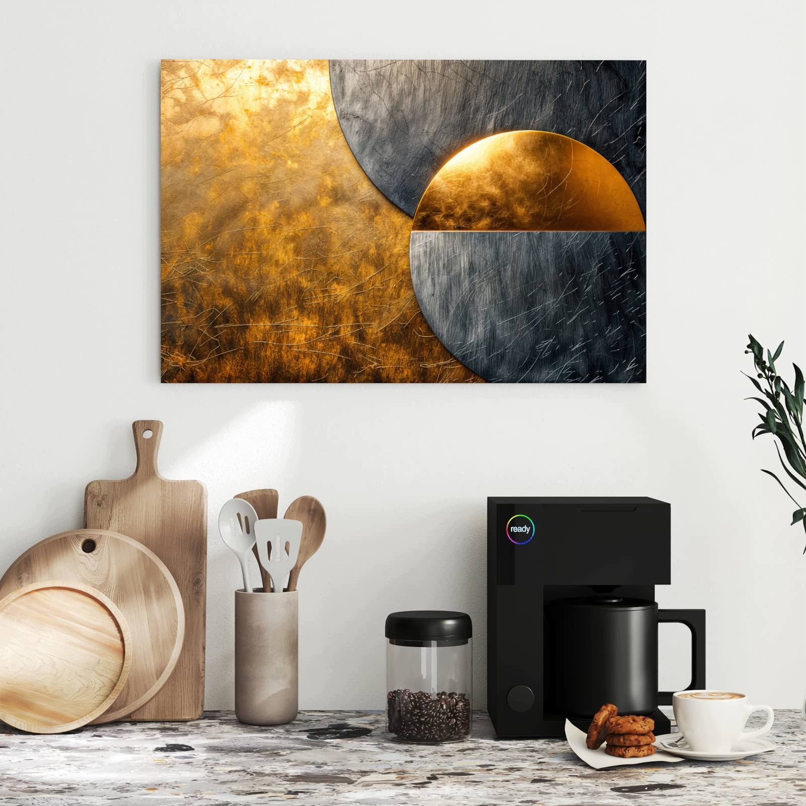 Magnetická tabule Kovové kolečka Zlato stříbrné 60 × 40 cm