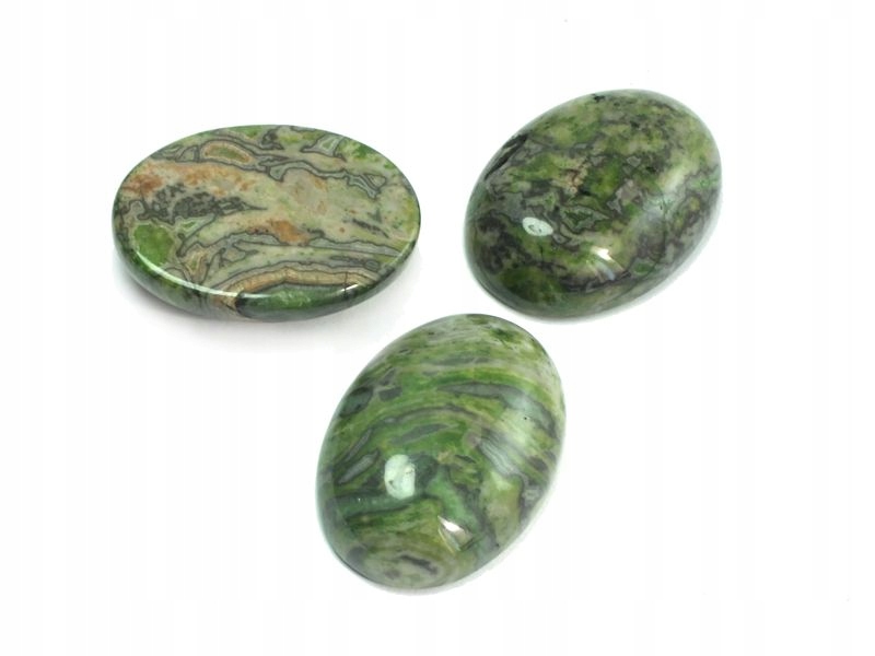 Jaspis zielony kaboszon owal 25x18 mm 1 sztuka