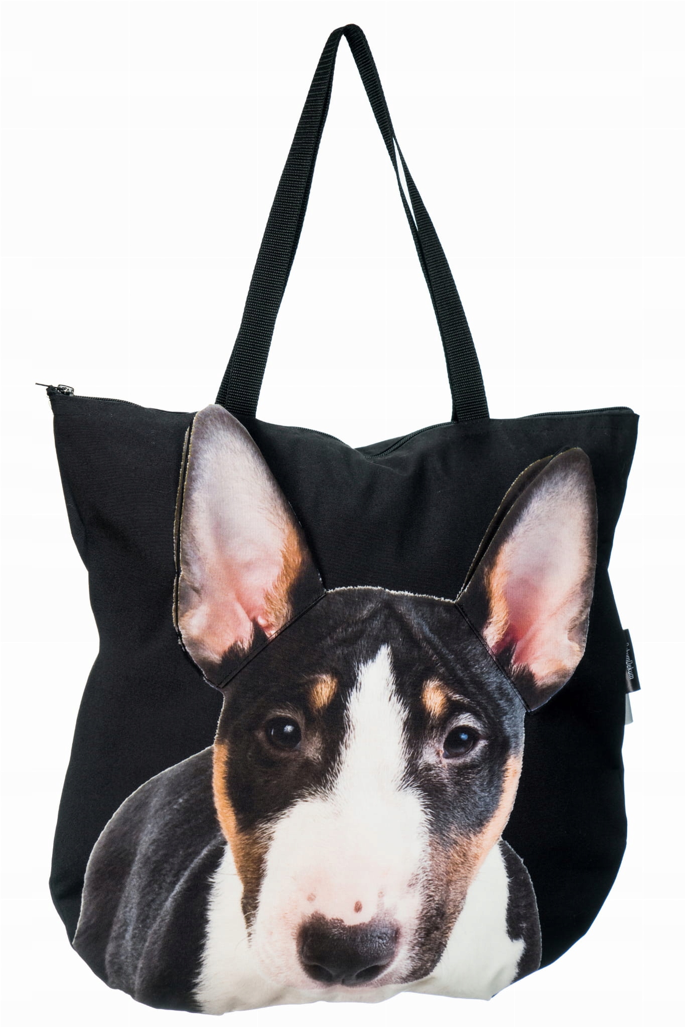 Taška 3D kabelka se psem Bulteriérem Na Rameno velká, prostorná, zapínaná na zip