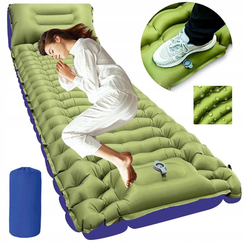 Samonafukovací Karimatka 195X68X10 CM S Polštářkem Pro Kempování, Turistiku