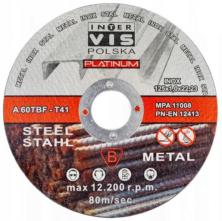 TARCZE TARCZA DO CIĘCIA METALU STALI 125x1 mm