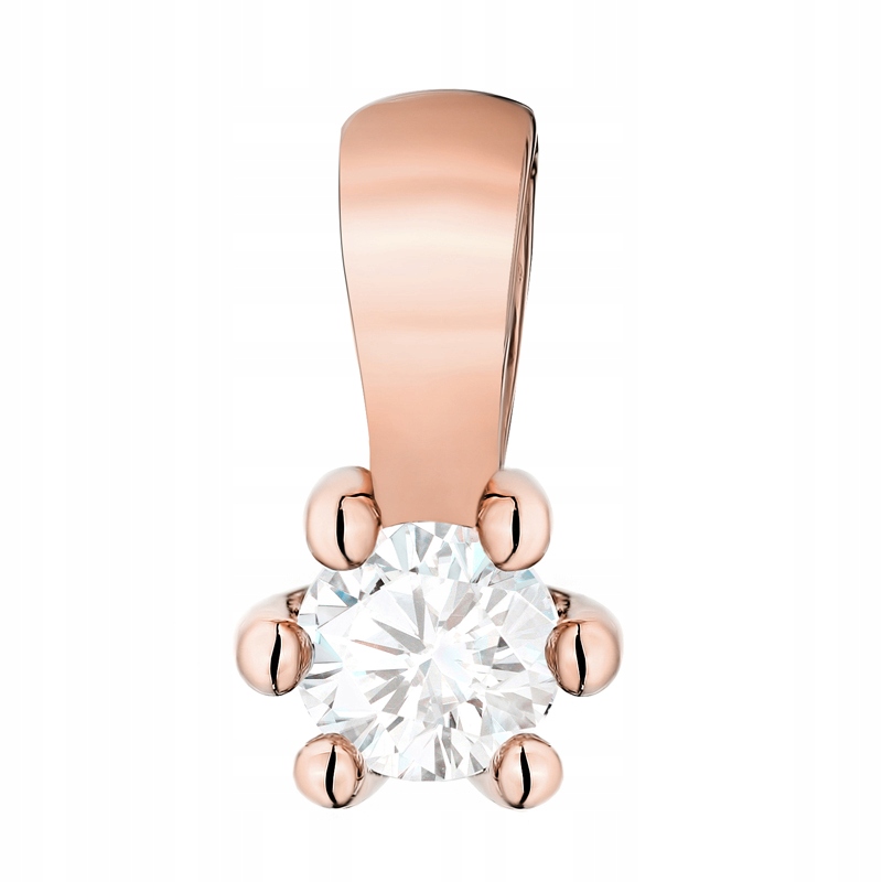 Zlatý Přívěsek Dámský pr. 585 14k Klasický laboratorní diamant 0,10ct