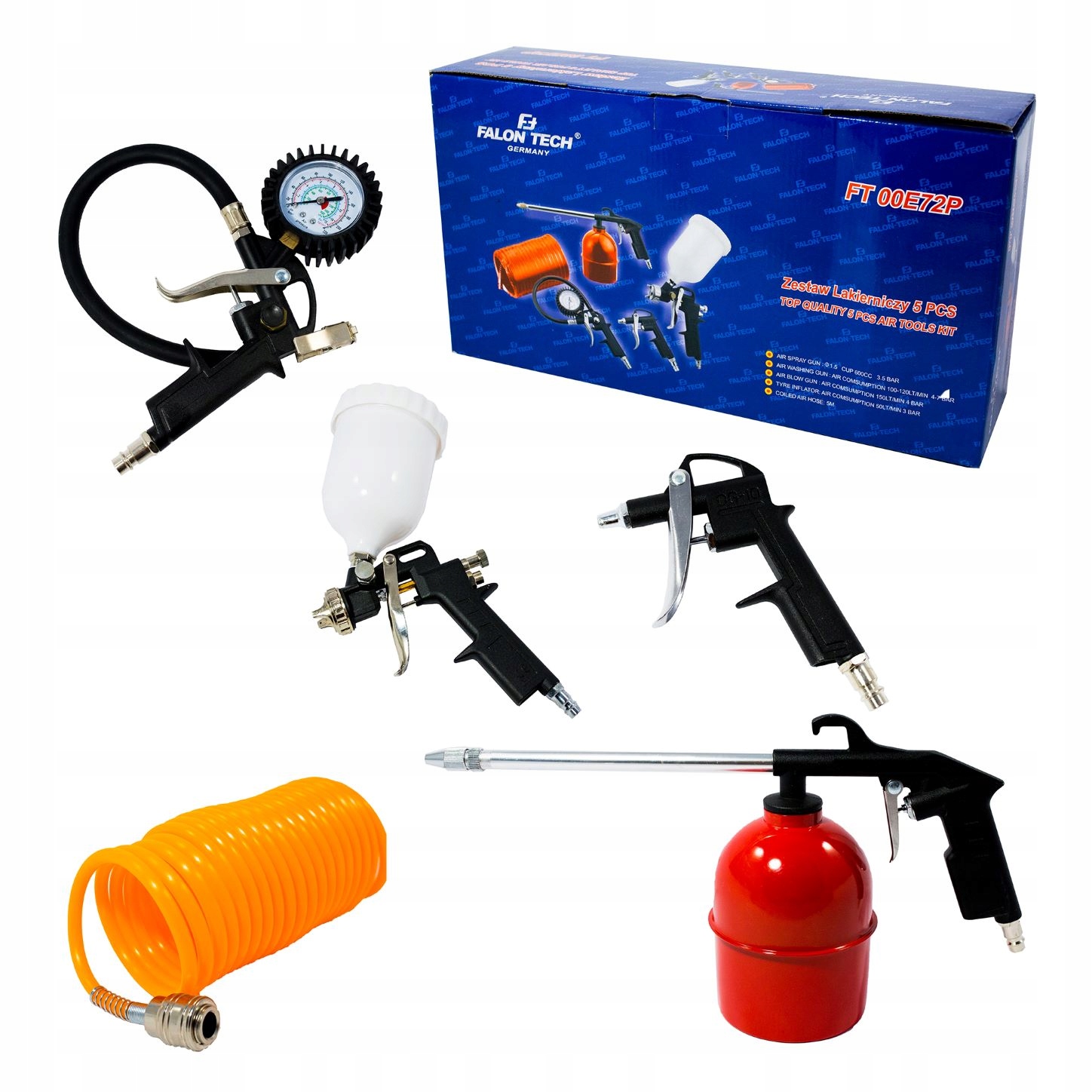 

Zestaw Lakierniczy 5el Wąż Pistolet Ropownica Wąż