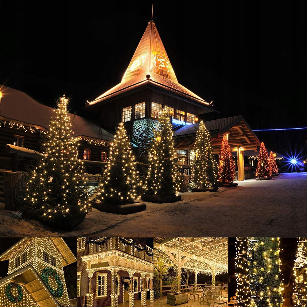 LAMPKI CHOINKOWE 300 LED ZEWNĘTRZNE WEWNĘTRZNE ŚWIĄTECZNE BIAŁE CIEPŁE 22M. Kod producenta 0000000252